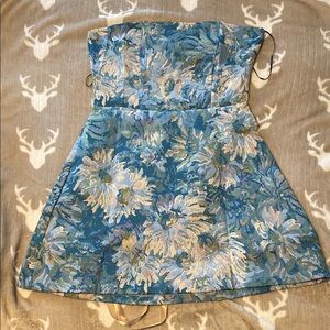 Floral Strapless Dress